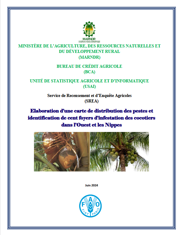 Couverture de Rapport d'étude de la peste des cocotiers